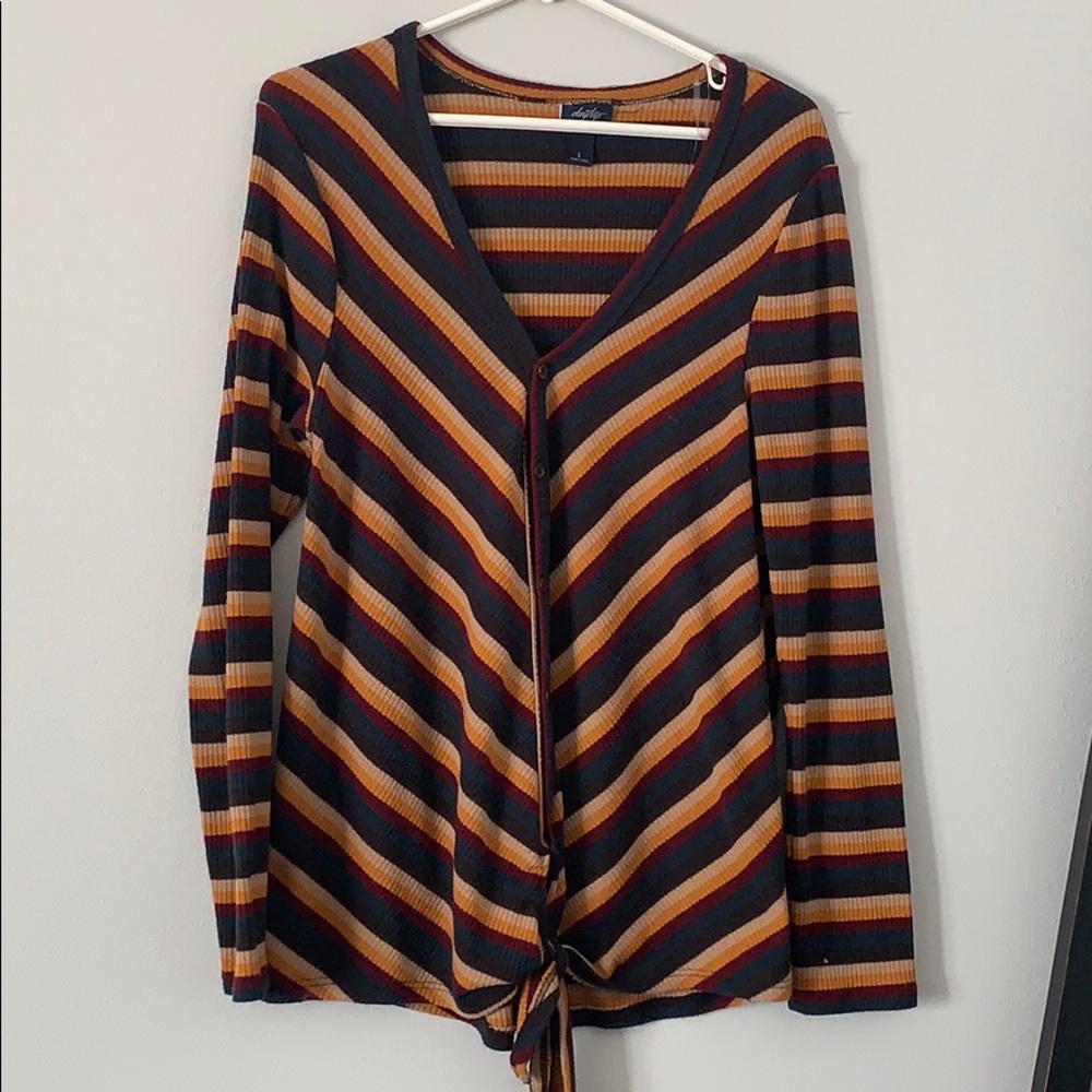 Daytrip striped long sleeved shirt, size Large